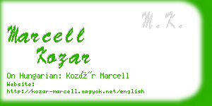 marcell kozar business card